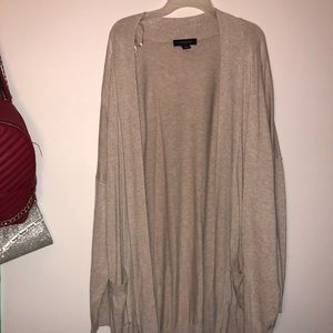 Long length creme cardigan